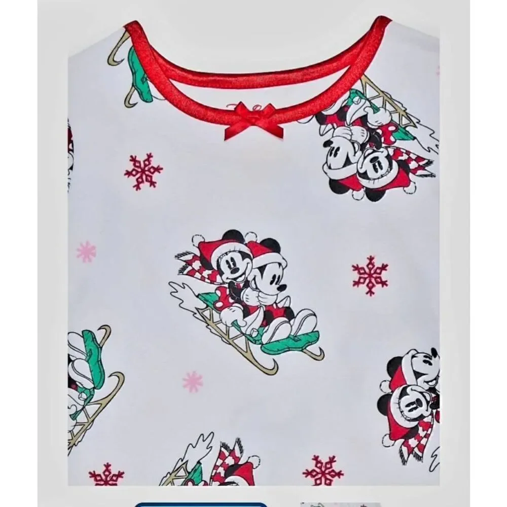 NWT MICKEY MOUSE CHRISTMAS GIRLS NIGHTGOWN - Picture 2 of 5